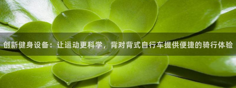 哈哈体育开户：创新健身设备：让运动更科学，背对背式自行车提供